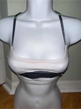 Seamless Neutral Colorblock Bralette Lululemon black grey white